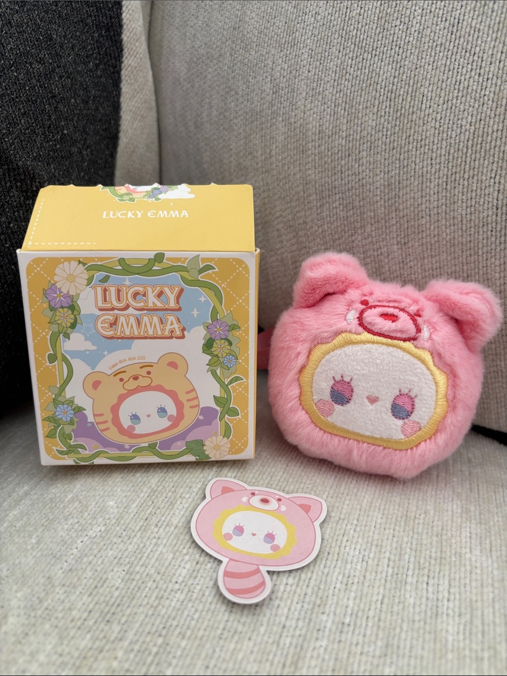 Plush Pocket Character Toy - Pink